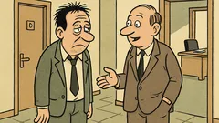 Vic: Na hodniku se srečata uslužbenca