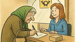 Vic: Babička je prišla na pošto oddat pismo