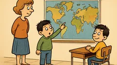 Vic: Učiteljica pokliče Muja pred zemljevid