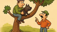 Vic: Haso je splezal na drevo