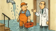 Vic: V hiši zdravnika je počila cev