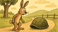 Vic: Želva izzove zajca—ta se skrije