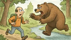 Vic: Ateist se sprehaja po gozdu...