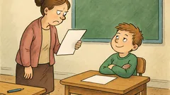 Vic: Učiteljica vpraša Pepčka o praznem listu