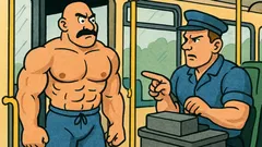 Vic: V avtobus vstopi bodybuilder ...