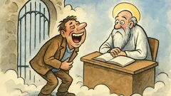 Vic: Moški pride pred svetega Petra