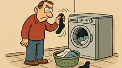 Vic: Dve nogavici gresta v pralni stroj…