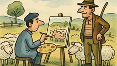 Vic: Slikar vpraša pastirja o ovcah