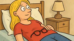 Vic: Zakaj blondinka drži očala na trebuhu?