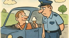 Vic: Policist ustavi avto in vpraša voznika…