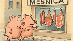 Vic: Dva prašička opazita mesnico