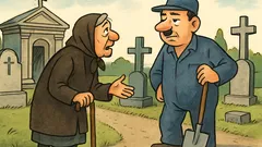 Vic: Gre stara Keka po pokopališču