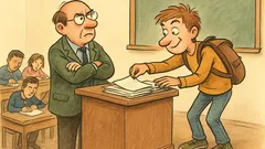 Vic: Študent piše izpit, čas se izteče...