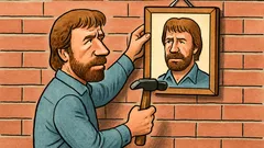 Vic: Chuck Norris je obesil sliko