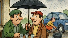 Vic: Mujo in Haso sedita v gostilni