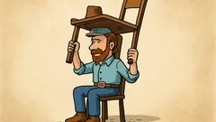 Vic: Chuck Norris dvigne stol, na katerem sedi