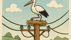 Vic: Kako se imenuje štorklja na električnem drogu?