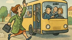 Vic: Ženska teče za avtobusom