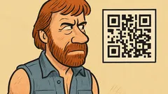 Vic: Chuck Norris prebere QR-kodo z očmi