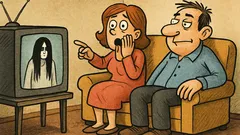 Vic: Mož in žena gledata grozljivko