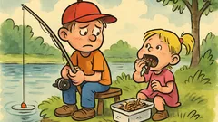 Vic: Pepček gre s sestro na ribolov...